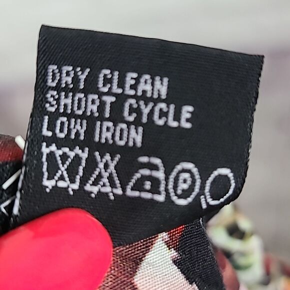 Etcetera Unique Jewel Print Cascade Drape Knee Length Straight Pencil Skirt Sz 8 - Picture 7 of 7